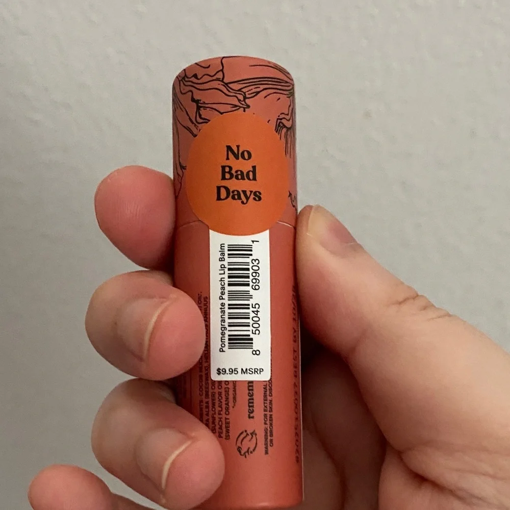 Poppy & Pout Pomegranate Peach Lip Balm - Coral Orange